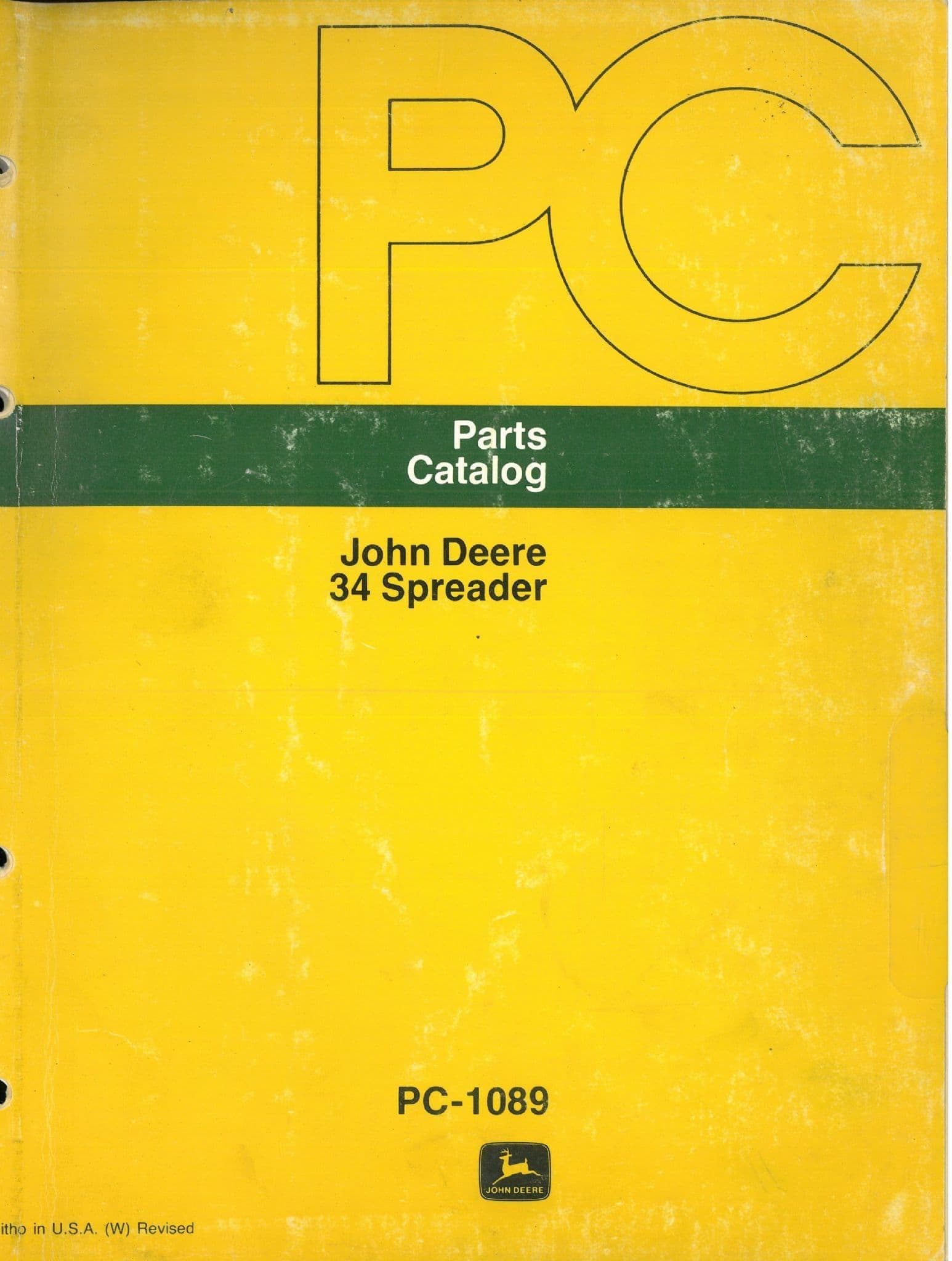 John Deere Spreader 34 Parts Manual
