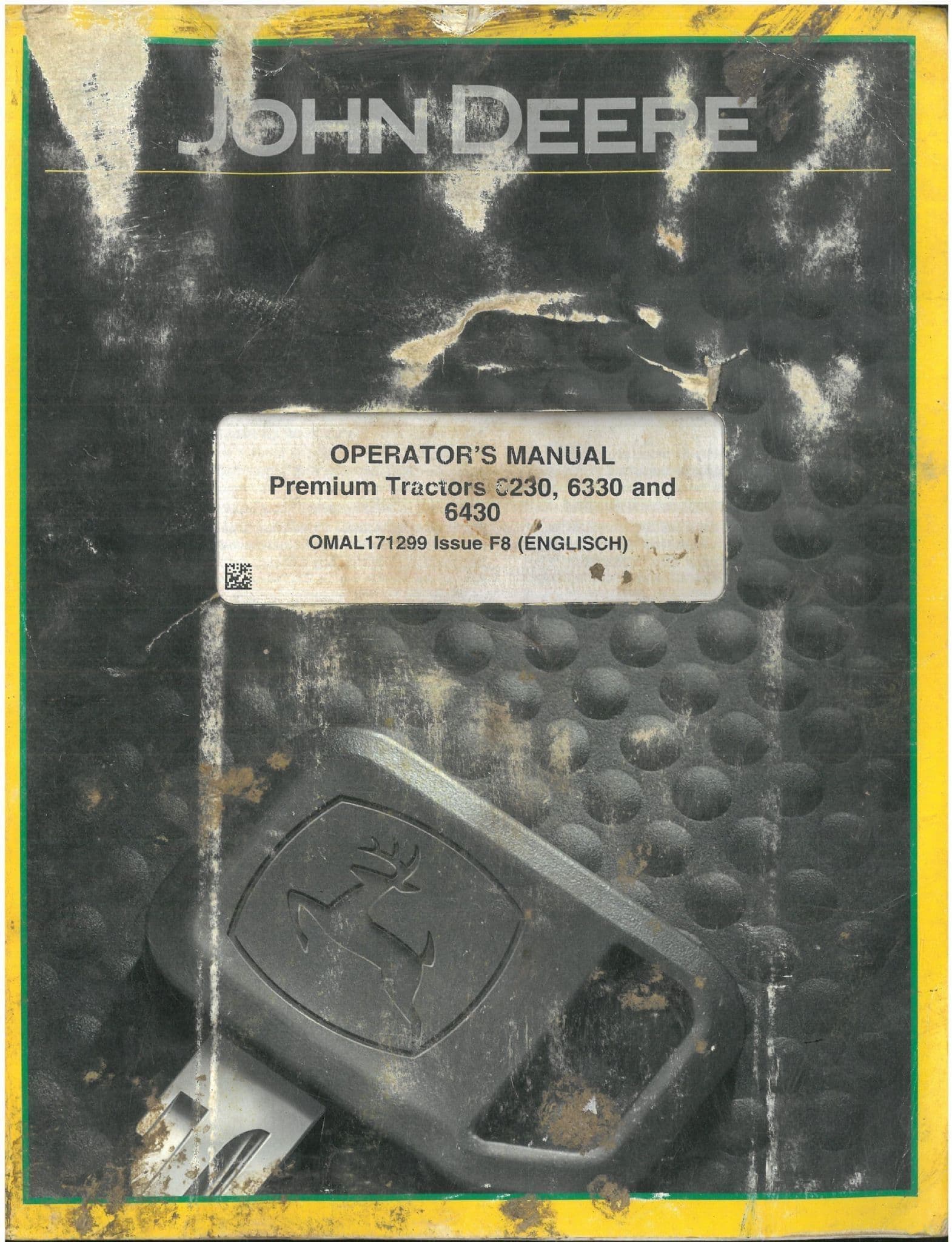 John Deere Tractor Premium Tractors 6230 6330 6430 Operators Manual OMAL171299 Issue F8