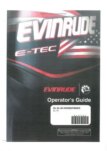 Johnson Evinrude Outboard Engine 40HP 50HP 60HP EL PL Operators Manual