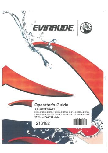 Johnson Evinrude Outboard Engine 9.8HP Operators Manual