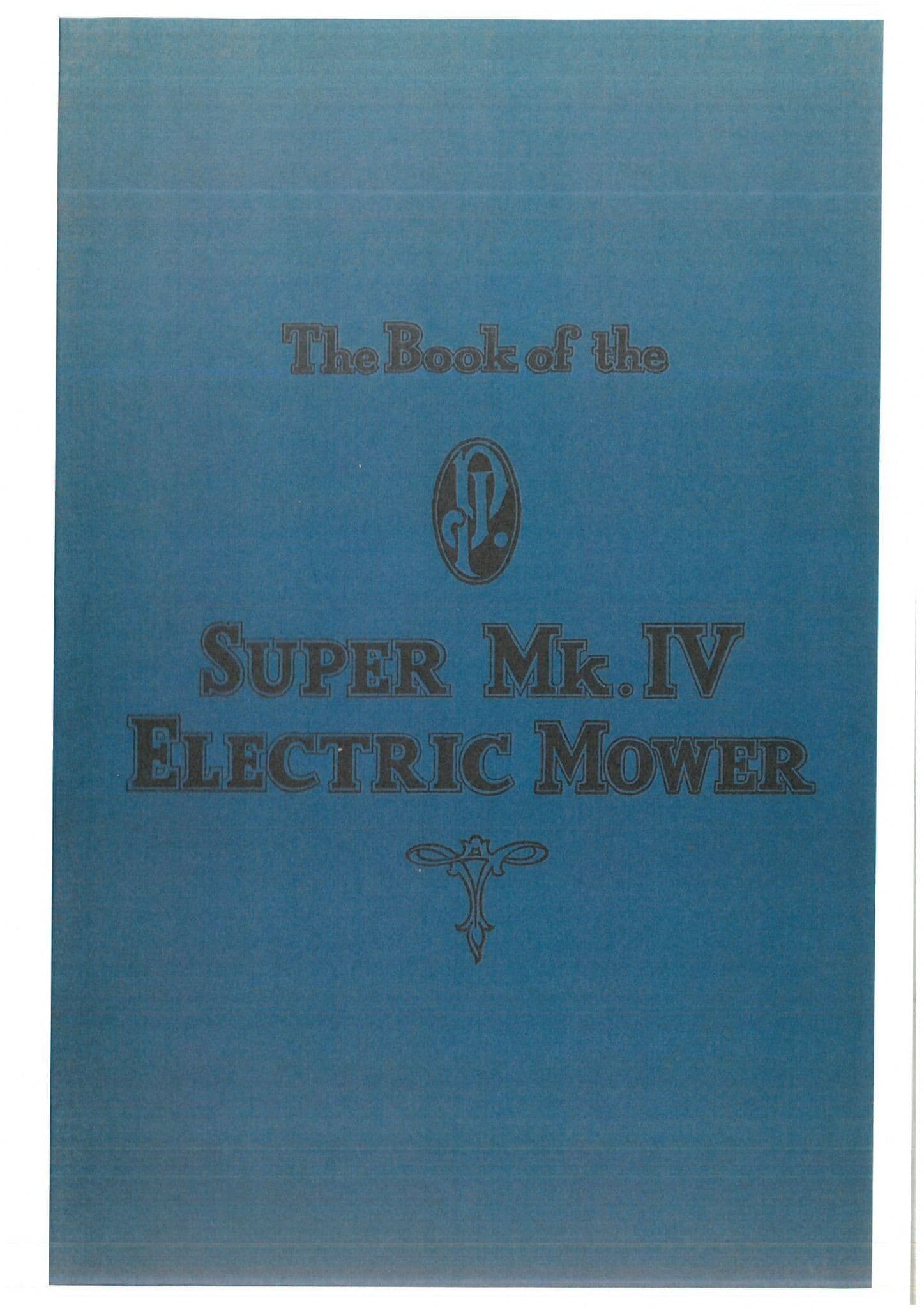 JP Mower Super Electric Mk4 Operators Manual