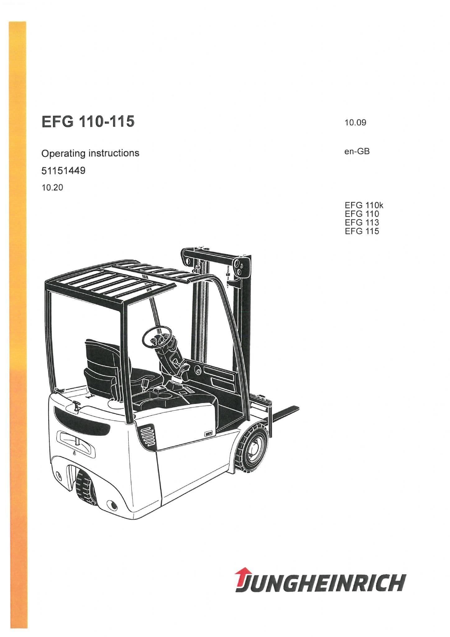Jungheinrich EFG 110 115 Operator Manual