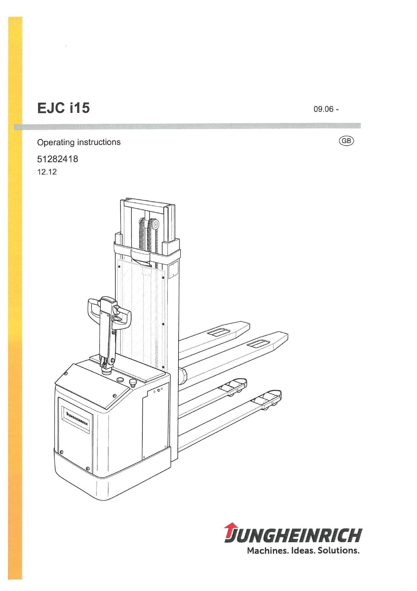 Jungheinrich Pallet Lift EJC I15 Operators Manual