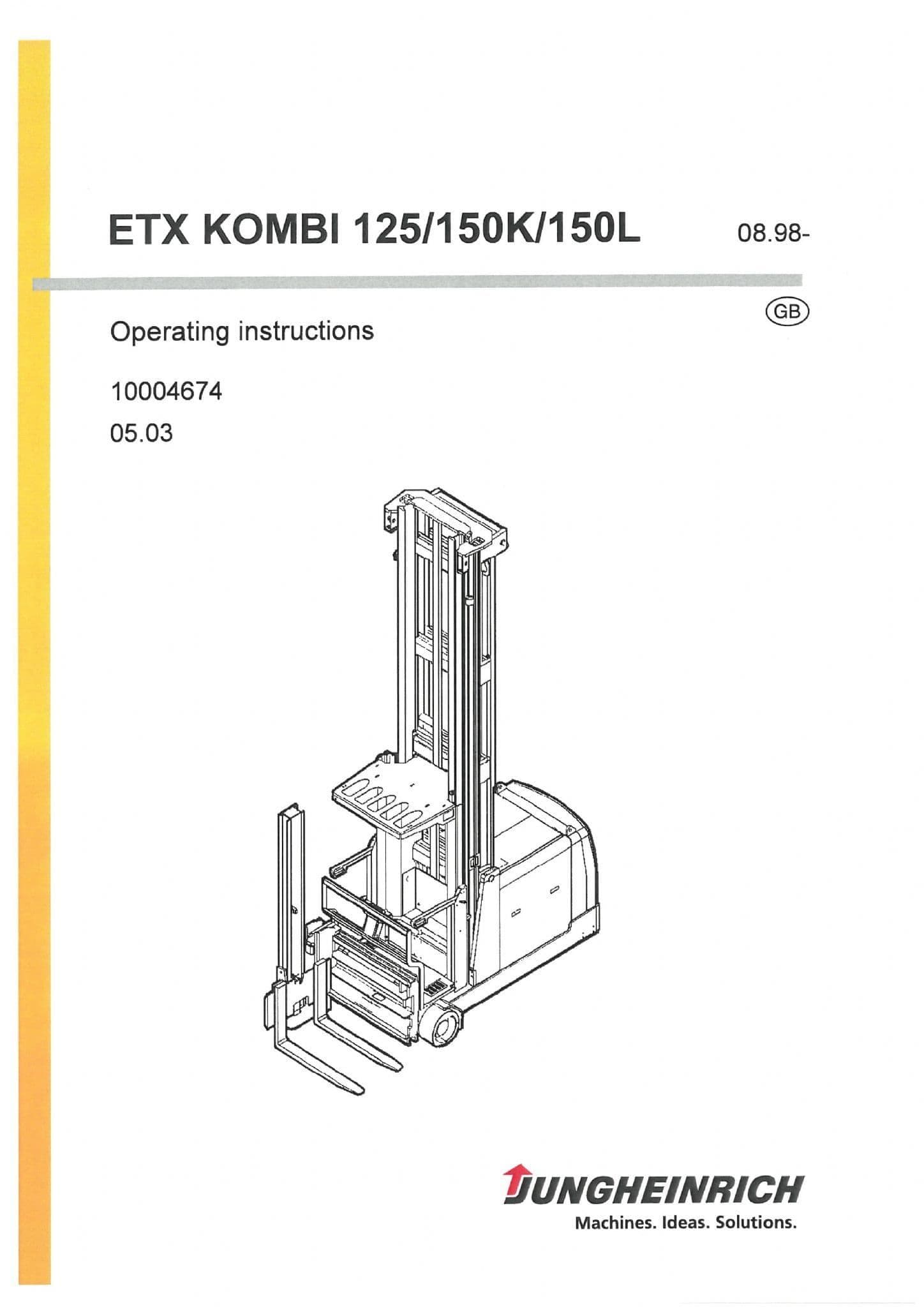 Jungheinrich Pallet Lift ETX Kombi 125 ETX Kombi 150K ETX Kombi 150L Operators Manual