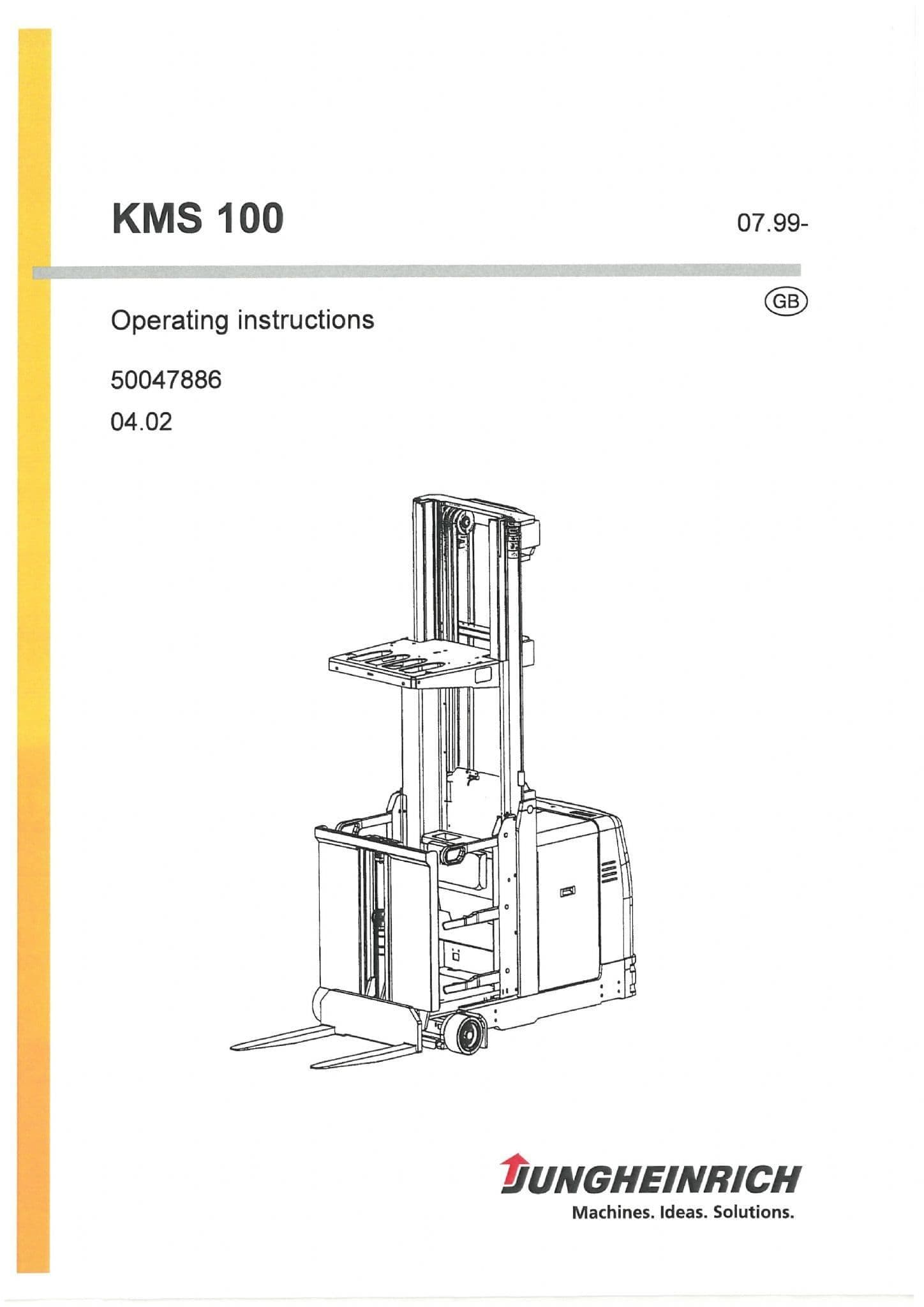 Jungheinrich Pallet Lift KMS 100 Operators Manual