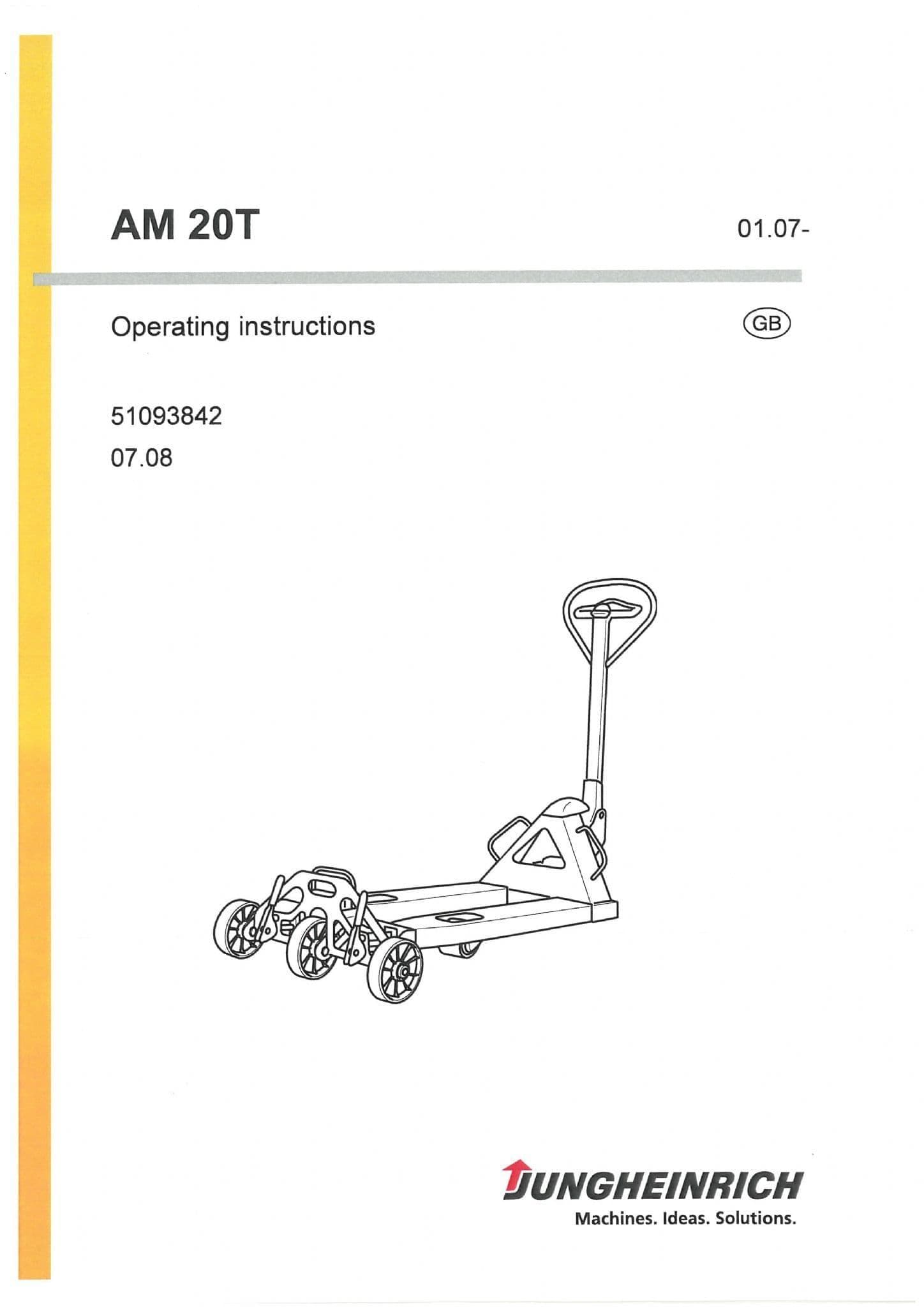 Jungheinrich Pallet Truck AM20T Operators Manual