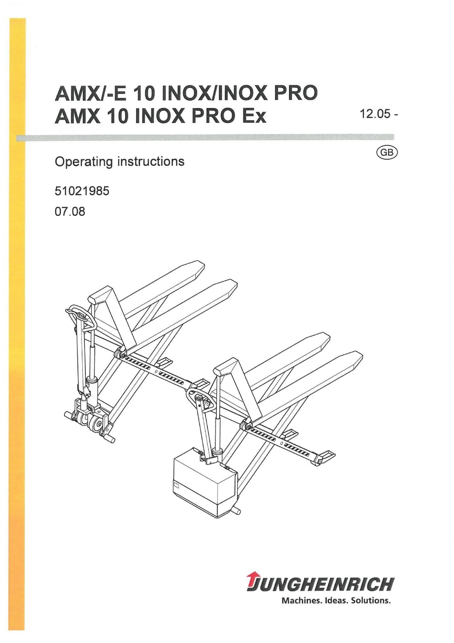 Jungheinrich Pallet Truck AMXE10 INOX PRO AMX10 INOX PRO Ex Operators