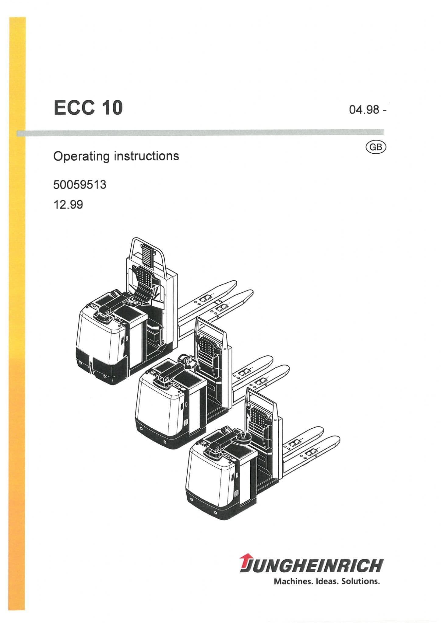 Jungheinrich Pallet Truck ECC10 Operators Manual