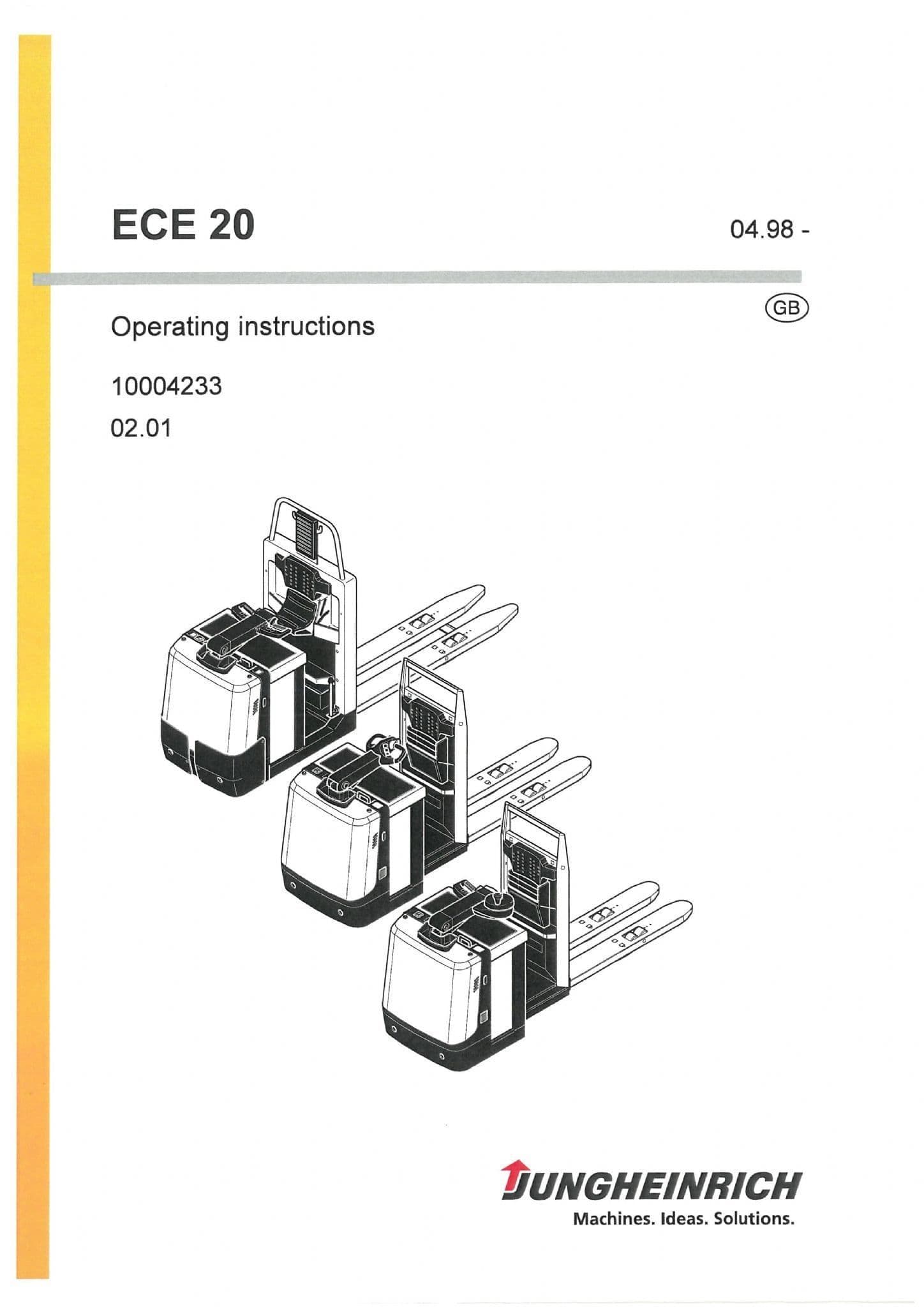 Jungheinrich Pallet Truck ECE20 Operators Manual