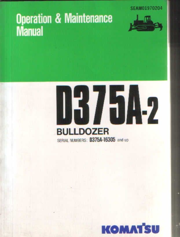 Komatsu Bulldozer D375A - 2 Operators Manual