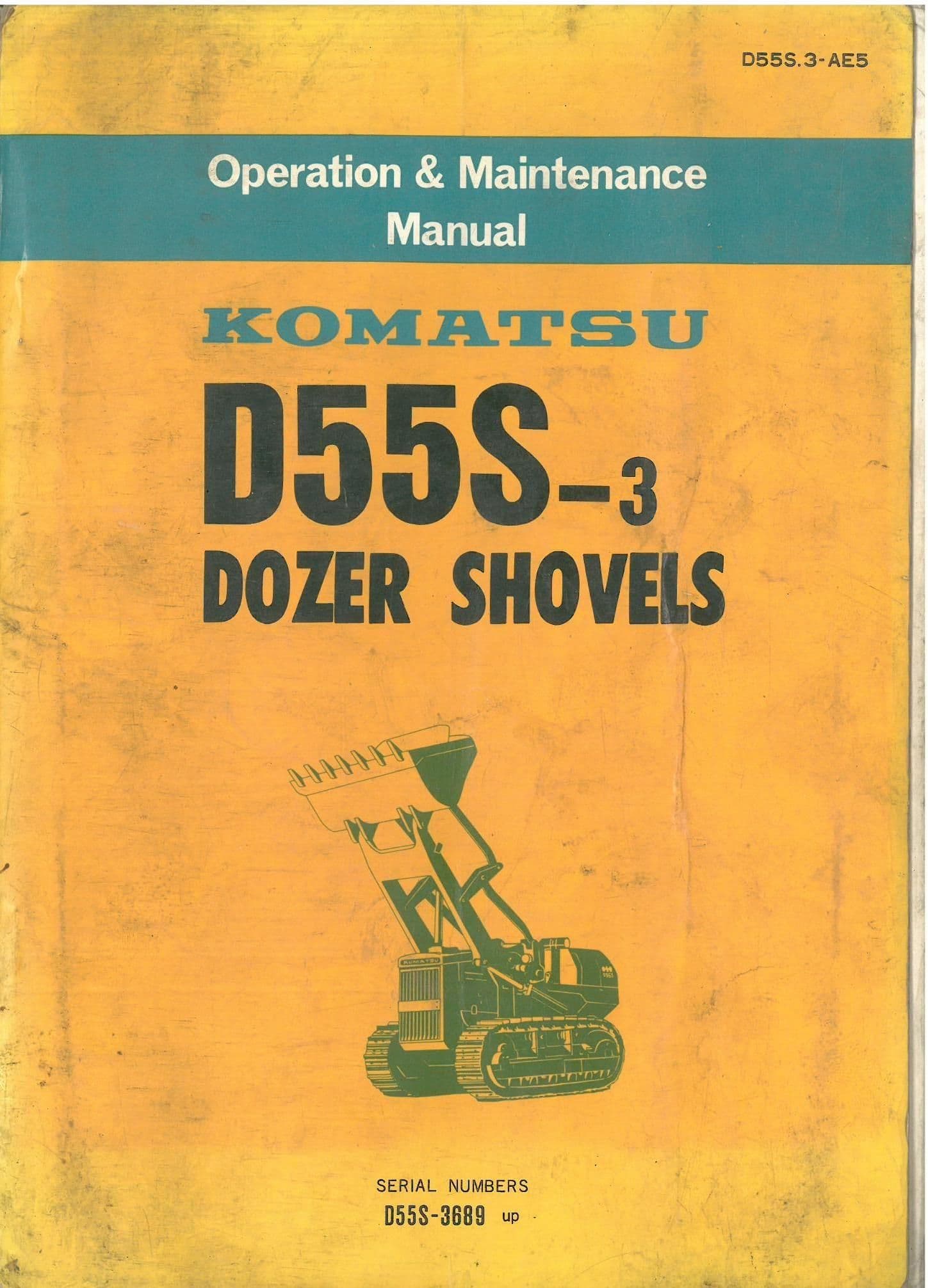 Komatsu Dozer Shovel D55S-3 Operators Manual - D55