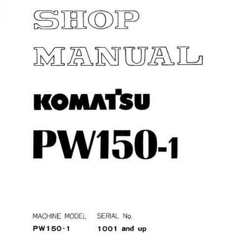 Komatsu Hydraulic Excavator PW150ES-1 Workshop Service Manual