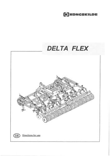 Kongskilde Stubble Cultivator Delta Flex Operators Manual