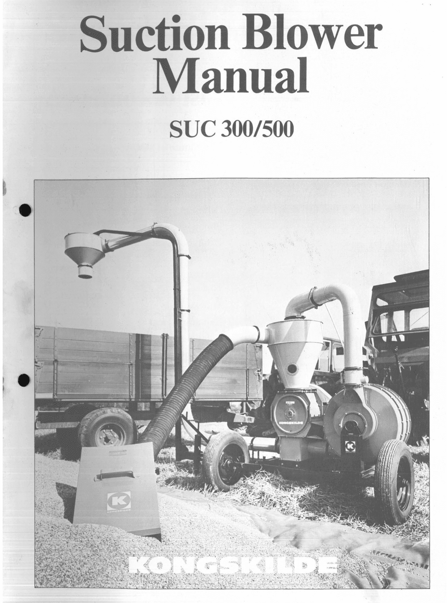 Kongskilde Suction Blower SUC 300 SUC 500 Parts Manual SUC300 SUC500