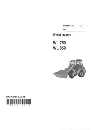 Kramer Wheel Loader WL750 WL850 Operator Manual