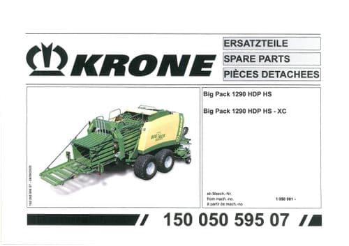 Krone Large Square Bale Big Pack 1290 HDP HS Big Pack 1290 HDP HS - XC -  Parts Manual