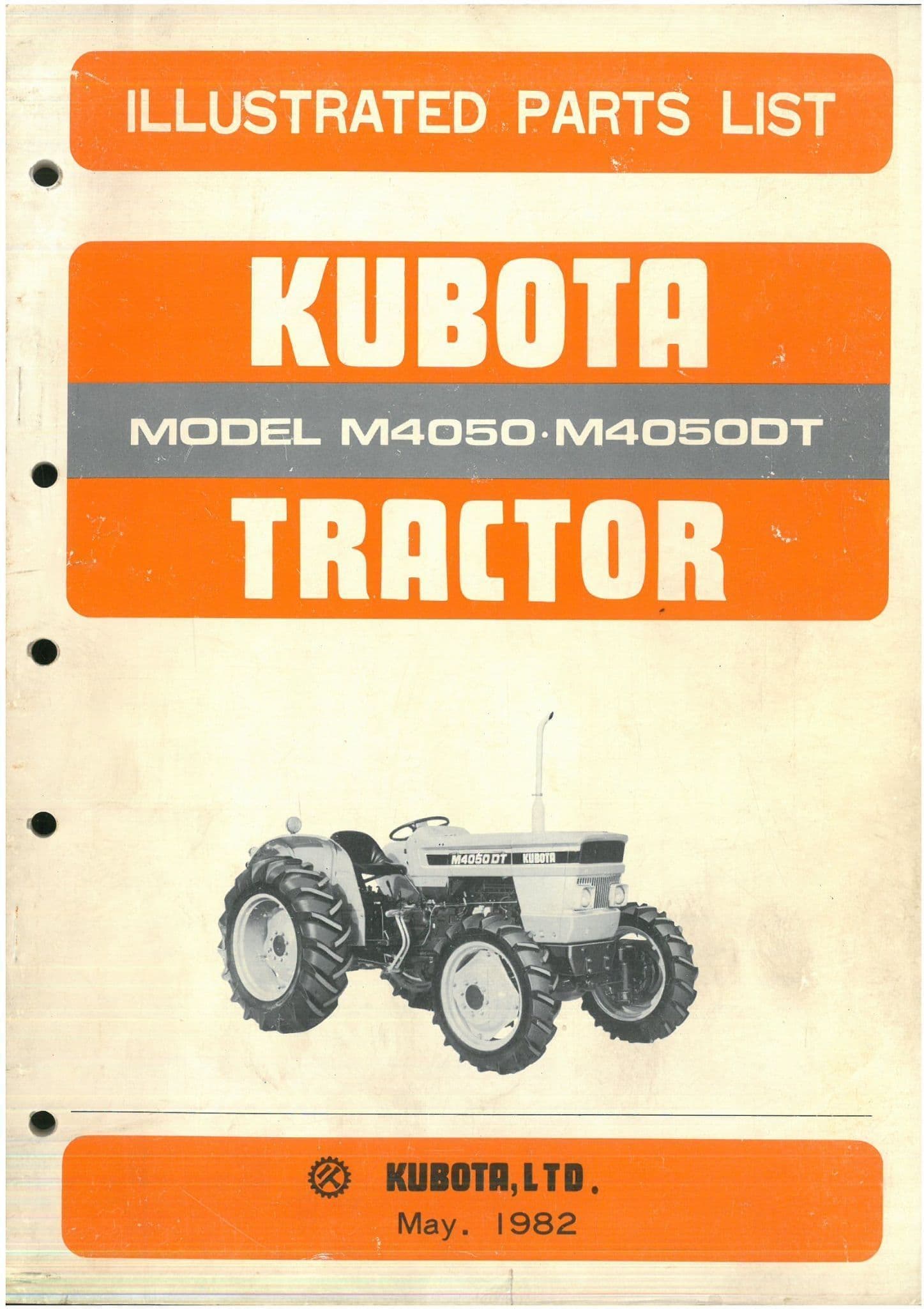 Kubota Tractor M4050 M4050DT Parts Manual