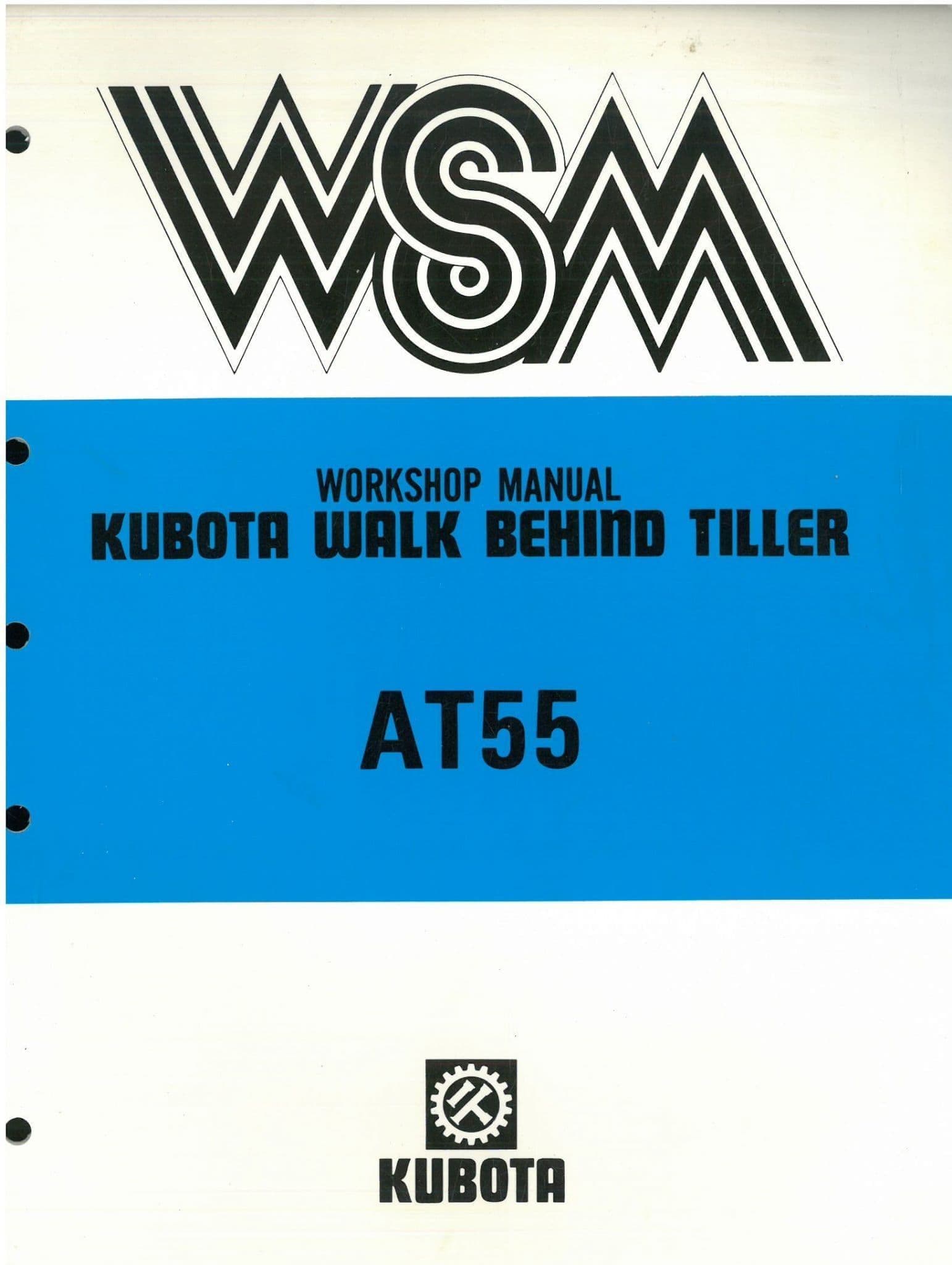 Kubota Walk Behind Tiller AT55 Service Repair Manual AT 55