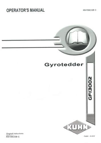 Kuhn Gyrotedder GF13002 Operators Manual