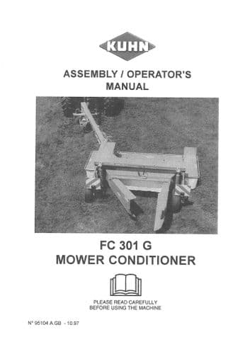 Kuhn Mower Conditioner FC301 G Operators Manual
