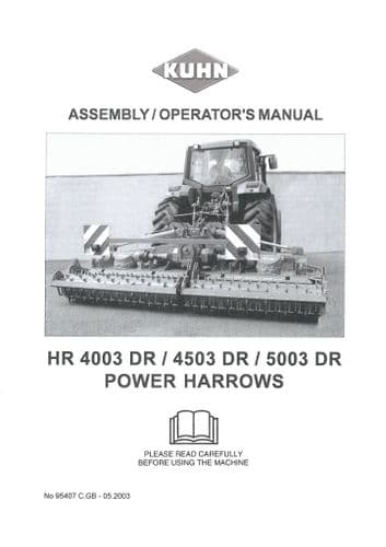 Kuhn Power Harrow HR4003 HR4503 HR5003 DR Operators Manual