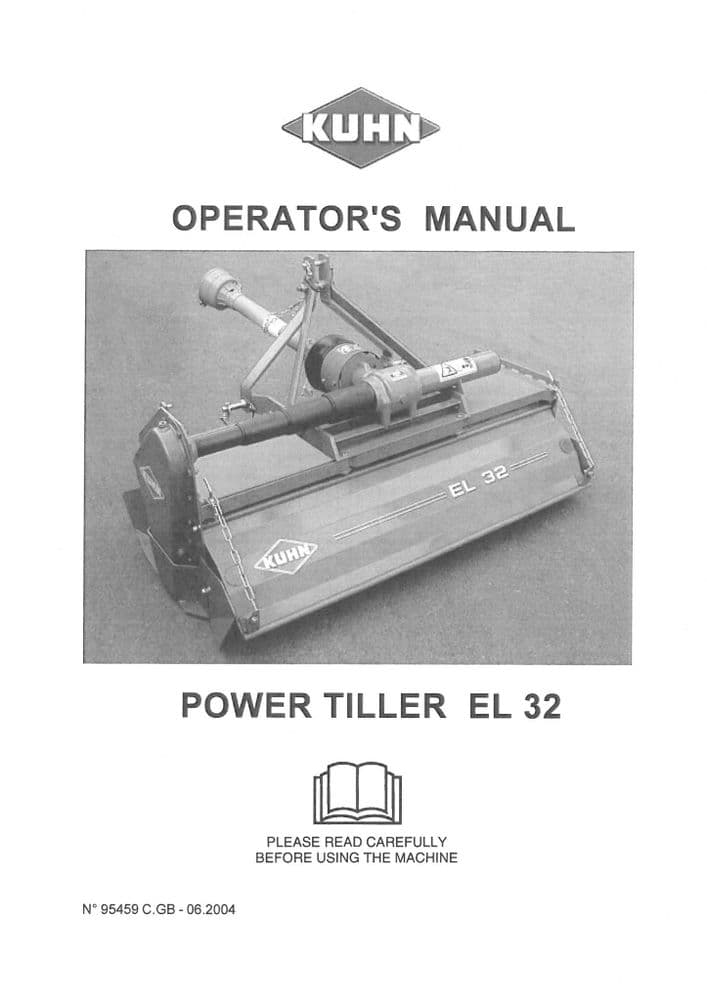 Kuhn Power Tiller EL32 Operators Manual