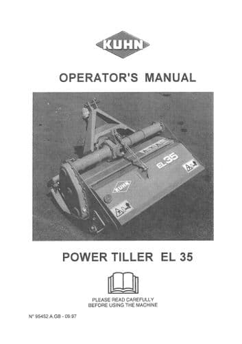Kuhn Power Tiller EL35 Operators Manual
