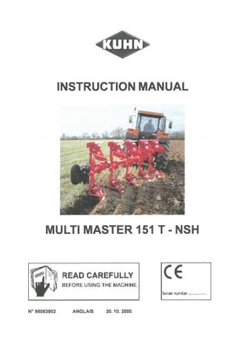 Kuhn Reversible Plough Multi Master 151 T-NSH Operators Manual - MultiMaster