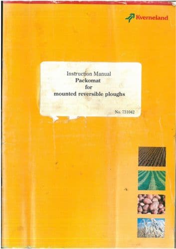 Kverneland Packomat For Mounted Reversible Ploughs Operators Manual