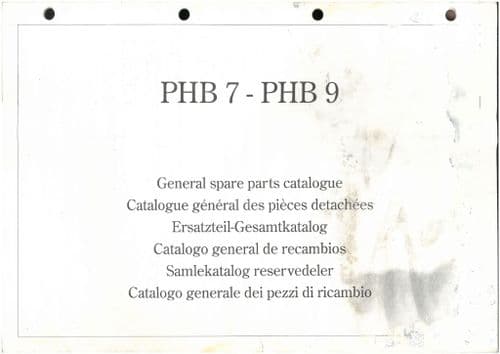 Kverneland Power Harrow PHB130 PHB150 PHB180 PHB200 PHB230 PHB250 PHB300 - 7 & 9 Parts Manual