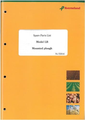 Kverneland Reversible Plough Model LB110 LB160 LB240 LB300 Parts Manual