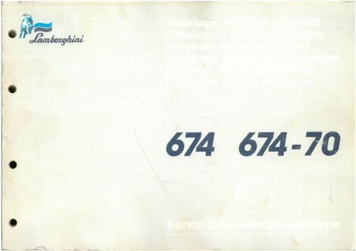 Lamborghini Tractor 674, 674-70  Parts Manual - 674, 674-70