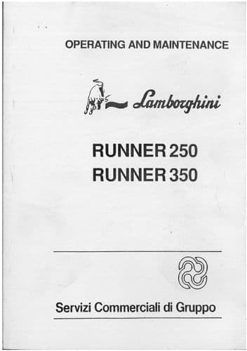 Lamborghini Tractor  Runner 250 & 350 Operators Manual