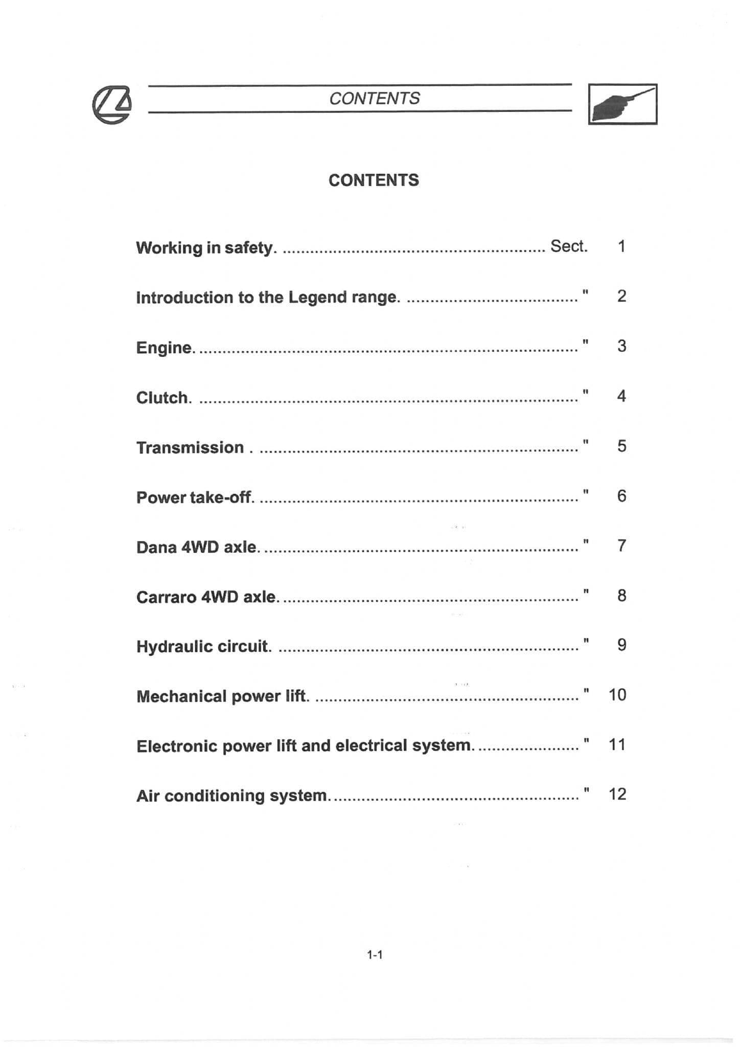 Landini Tractor Legend Top Techno L105 L115 L130 L145 L165 WOrkshop Service Manual