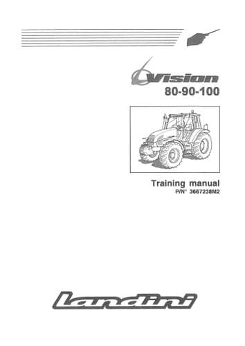 Landini Tractor Vision 80 90 100 Service Training Manual