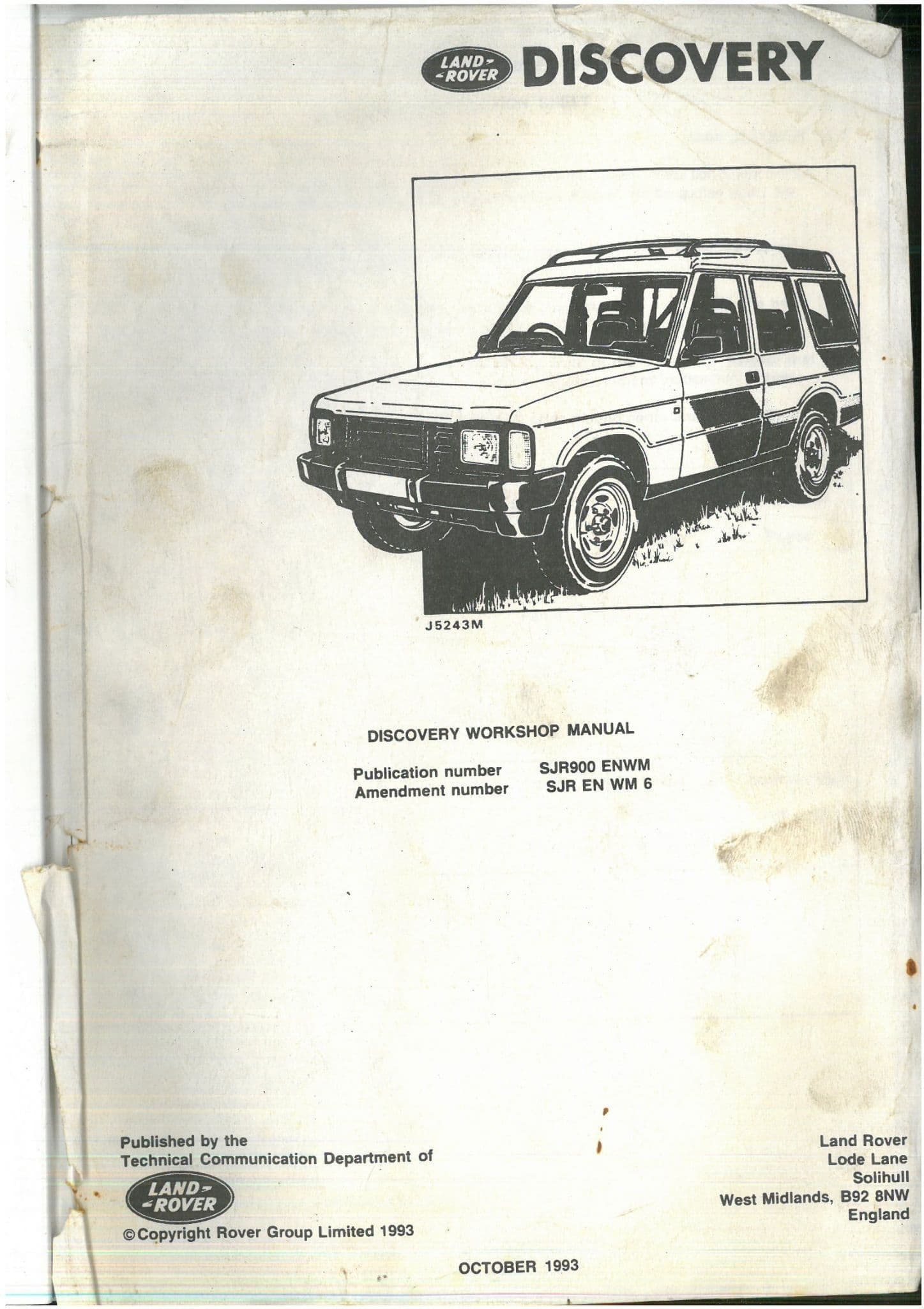 Landrover Discovery Workshop Service Repair Manual
