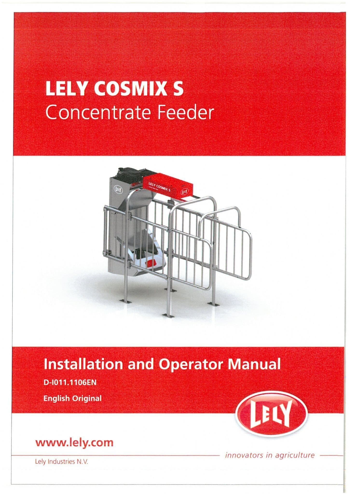Lely Cosmix S Concentrate Feeder Operators Manual