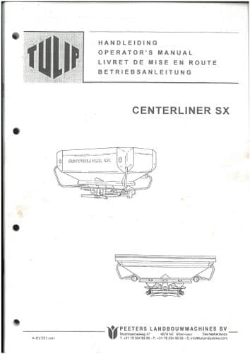 Lely Fertilizer Spreader Centerliner  SX Operators Manual