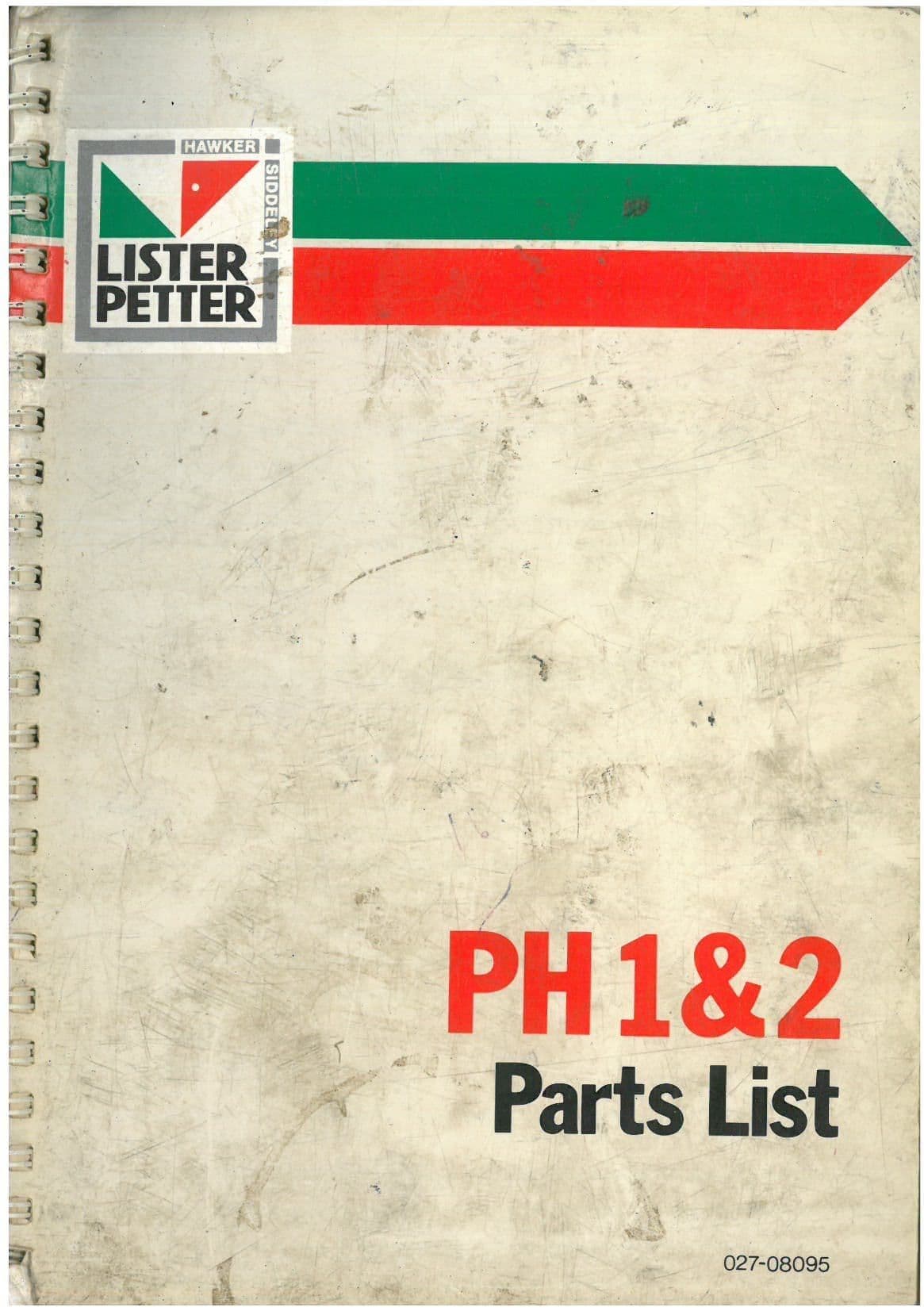 Lister Petter Engine PH1 & PH2 Parts Manual