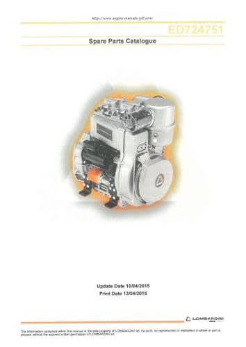 Lombardini Engine 9LD Parts Manual
