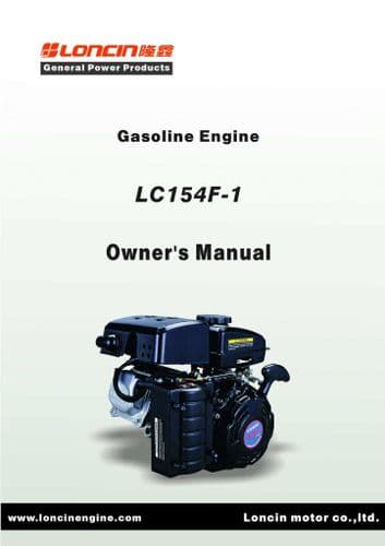 Loncin Gasoline Engine LC154F-1 Operators Manual