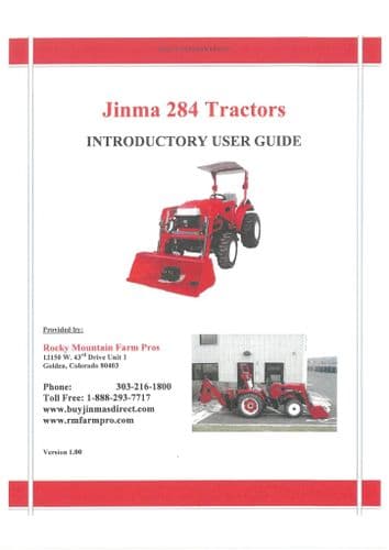 Mahindra Jinma Tractor 284 Operators Manual