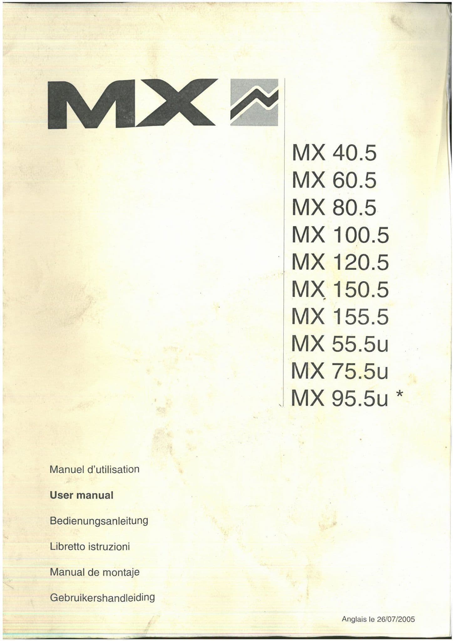 Mailleux Loader MX 40 5 60 5 80 5 100 5 120 5 150 5 155 5 55 5u 75 5u ...