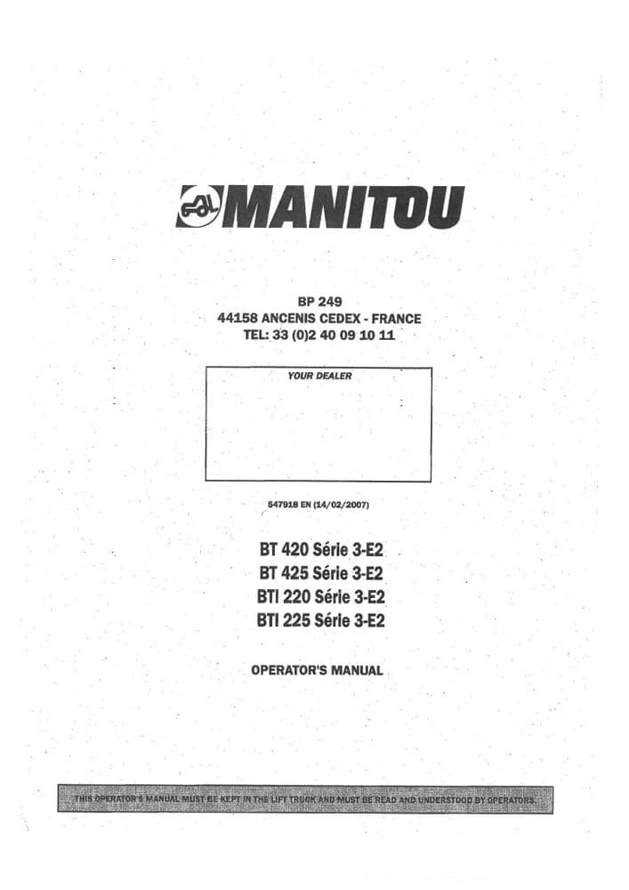Manitou Telescopic Handler BT420 BT425 BTI220 BTI225 Serie 3 E2 manitou-telescopic-handler-bt420-bt425-bti220-bti225-serie-3-e2