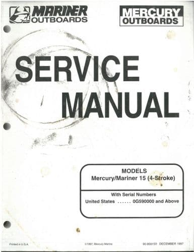Mariner Mercury Outboards  15 (4-Stroke)  Workshop Service Manual