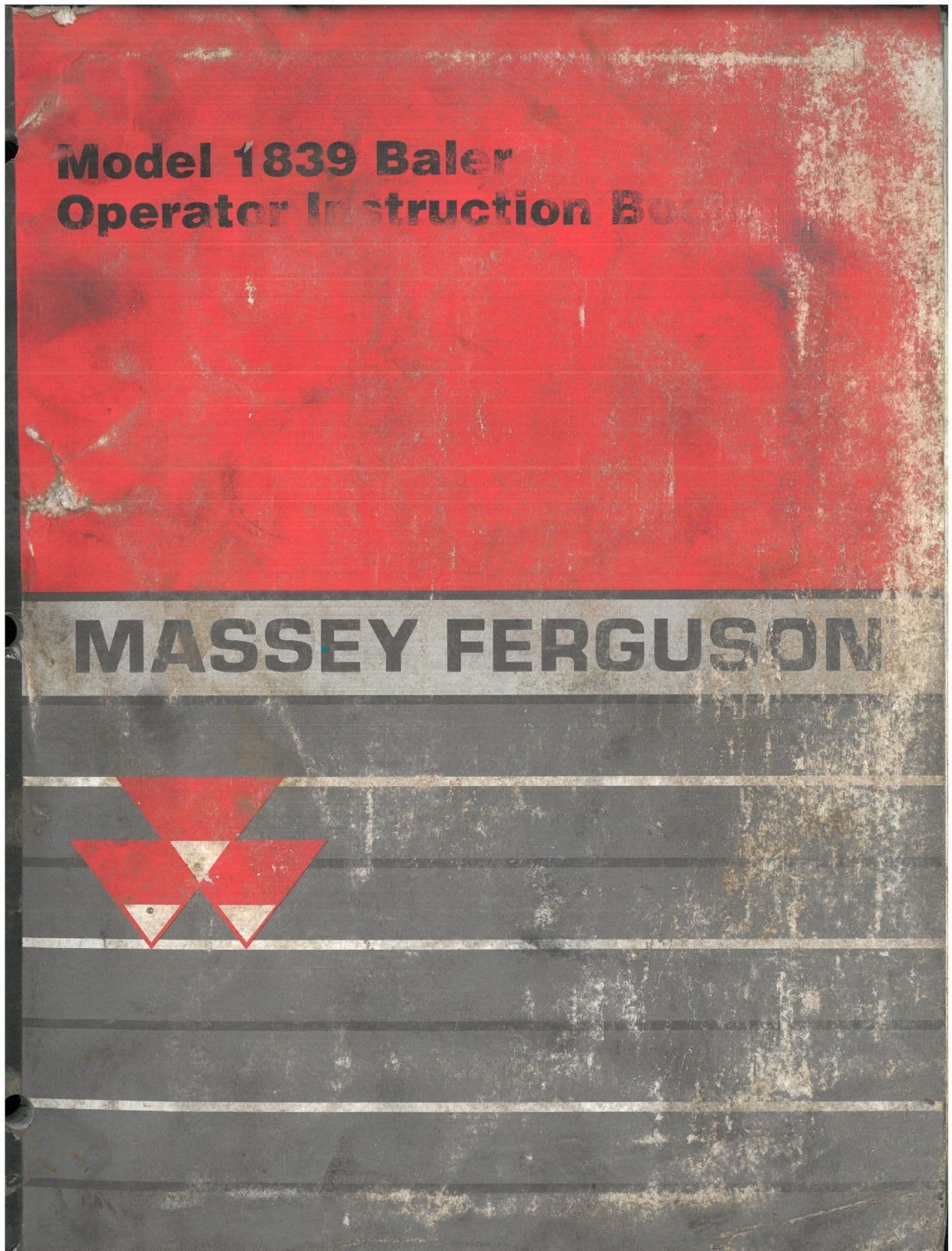 Massey Ferguson Baler MF1839 Operators Manual