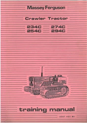 Massey Ferguson Crawler Tractor 234C 254C 274C 294C & Landini 4830 5830 6830 7830 Training Manual