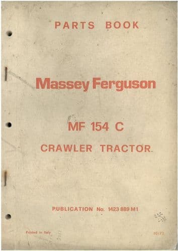 Massey Ferguson Crawler Tractor MF154C Parts Manual - MF 154 C