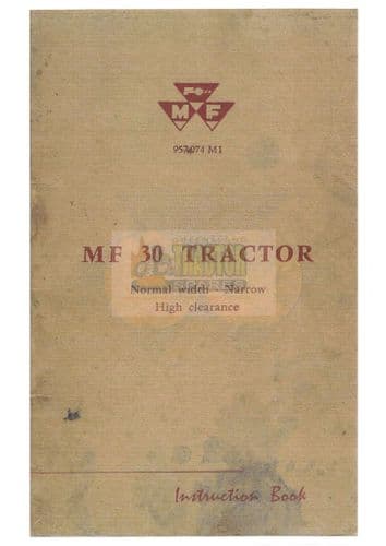 Massey Ferguson MF30 Tractor Operators Manual