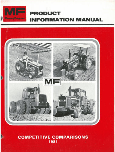 Massey Ferguson Tractor 205 210 230 275 2675 2745 4800 4880 Comparison Product Manual